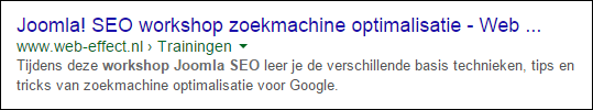 Joomla - Metabeschrijving voor Google